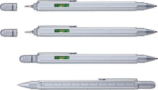 Image du produit Troika CONSTRUCTION SQUARE Stylo-bille multifonction carré, gris (Gris)