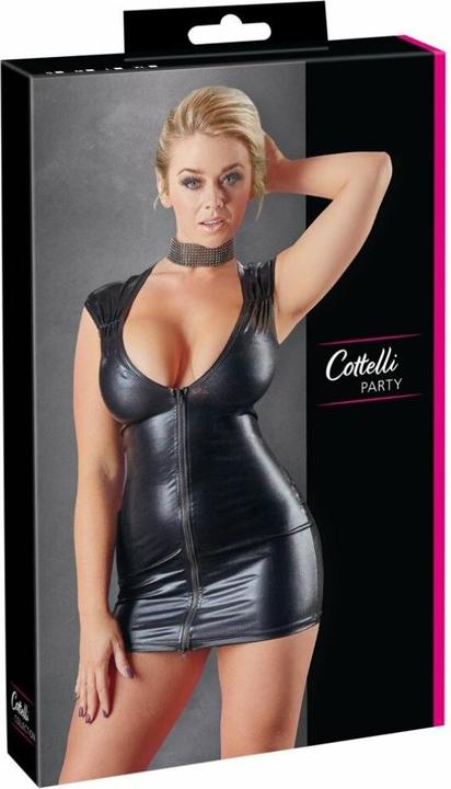 Produktbild Cottelli Collection Wetlookkleid Zip L (L)