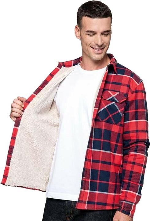Image du produit Kariban Sherpa doublure chemise à carreaux veste (S)
