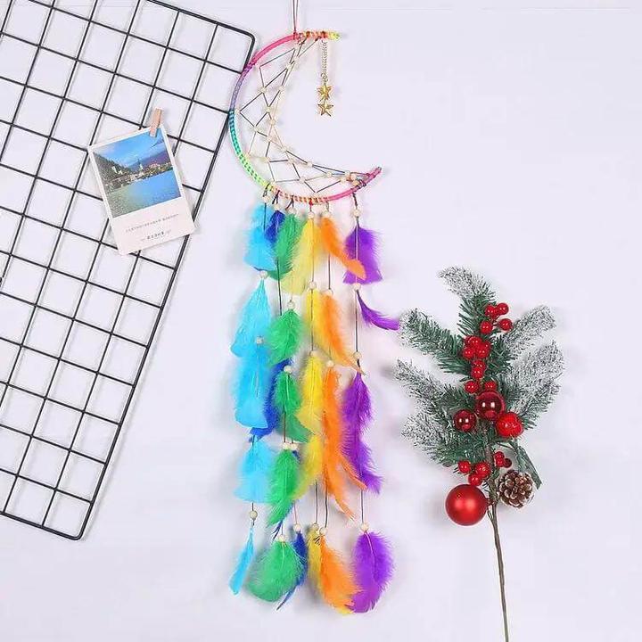 Image du produit Cover-Discount Attrape-rêves Dream Catcher Arc-en-ciel Lune (40 x 16 cm)