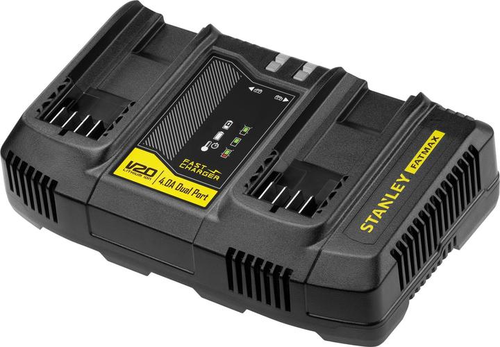 Image du produit Stanley FatMax Chargeur rapide à deux baies SFMCB24 (18 volts, 4 ampères, 2 batteries en parallèle, pour (18 V)