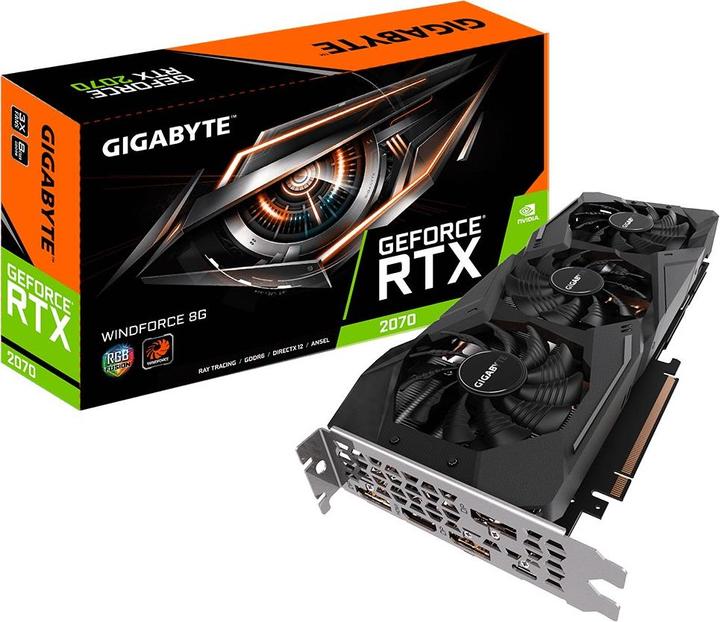 Image du produit Gigabyte GeForce RTX 2070 Windforce (8 Go)