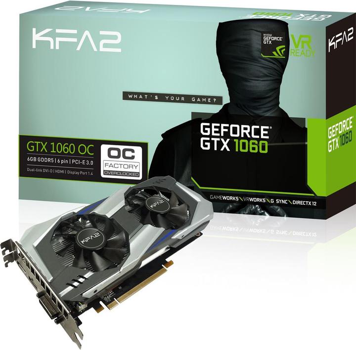Actual product image KFA2 GeForce GTX 1060 OC (6 GB)