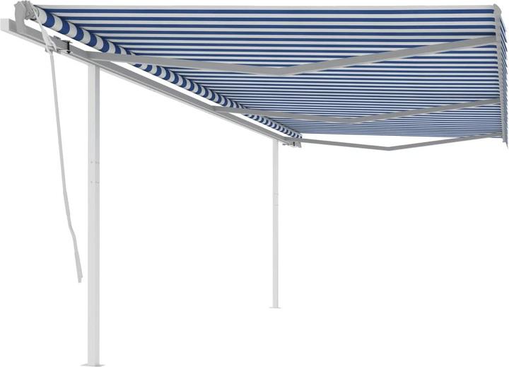 Blue and white