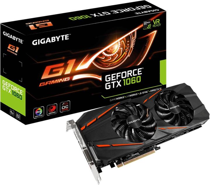 Actual product image Gigabyte GeForce GTX 1060 G1 Gaming (6 GB)