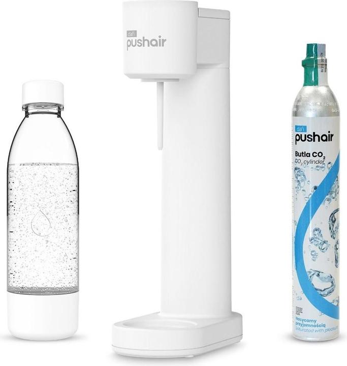 Actual product image Dafi PUSHAIR water aspirator white siphon + CO2 cartridge + 0 7 bottle