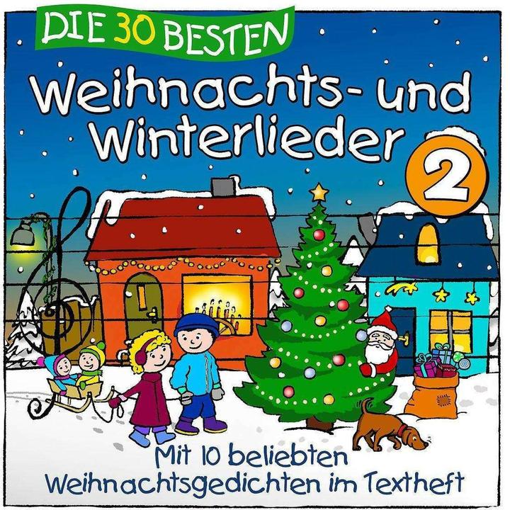 Actual product image The 30 best Christmas and winter songs 2 (Simone Sommerland, K. & Kita-Frogs Happiness, German)