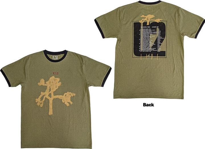 Produktbild U2 Joshua Tree Europe 1987. Back Print (Green) Ringer (L)