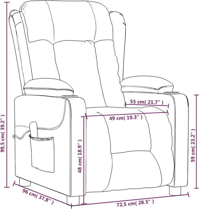 Actual product image VidaXL Elektrischer Massagesessel