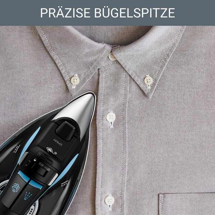 Produktbild Rowenta DW5310 Dampfbügeleisen Microsteam 400 HD Laser 2700 W Schwarz, Blau (2700 W, 180 g/min)