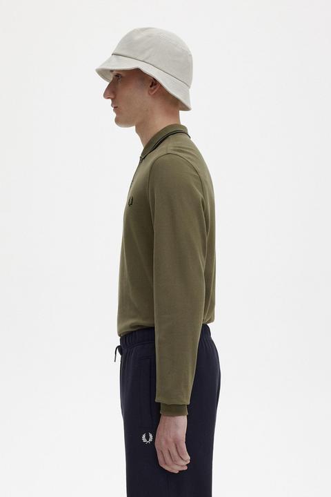 Actual product image Fred Perry Twin Tipped Polo Long Sleeve black (M)