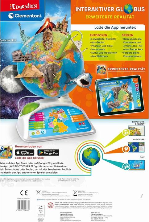 Produktbild Clementoni Interaktiver Globus (28 cm)