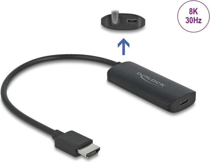 Immagine prodotto Delock Adattatore da HDMI-A maschio a USB Type-C™ femmina (modalità DP Alt) 8K (HDMI, 16.50 cm)