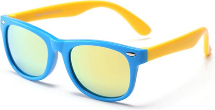 Immagine prodotto Techsuit - Occhiali da sole polarizzati (D802) - per bambini, protezione UV - Giallo / Azzurro