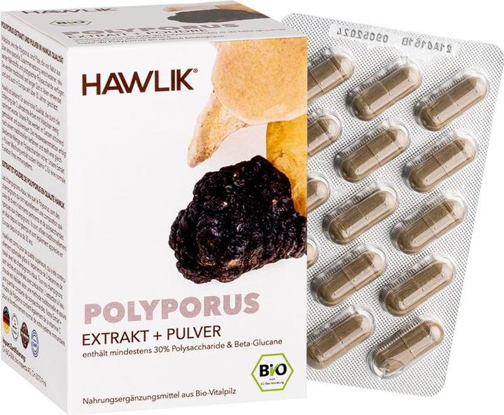 Produktbild Hawlik Polyporus Extrakt + Pulver Kapsel (120 Stück, Kapseln, 108 g)
