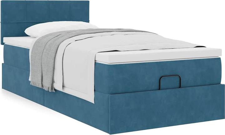 Immagine prodotto VidaXL Ottomana con materasso in velluto blu scuro 120x200 cm (120 x 200 cm)