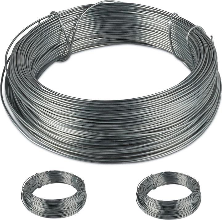 Immagine prodotto Relaxdays Filo di Ferro Zincato, Set da 3 Bobine (0.10 m)