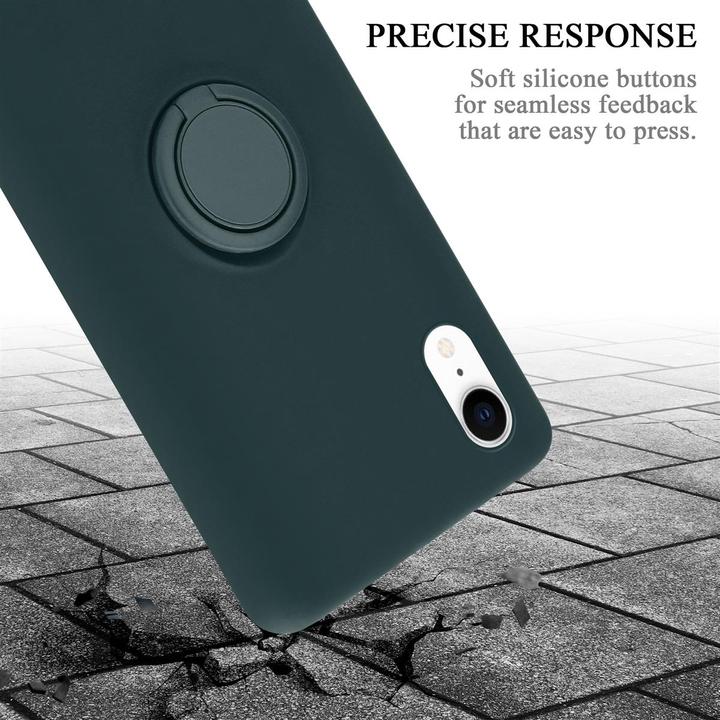 Productafbeelding Cadorabo TPU Vloeibare Ring Silicone Hoesje (Apple iPhone XR)