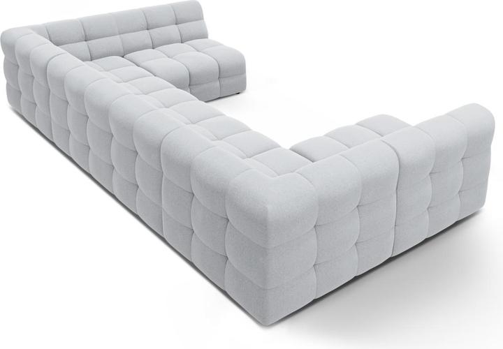 Actual product image Micadoni Velvet Panoramic Sofa, "Kendal", 7 Seats, 372x203x79Made in Europe (Sofa landscape)
