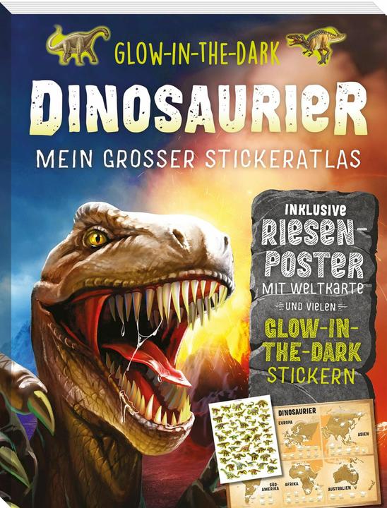 Image du produit Panini Glow-in-the-Dark Dinosaurier: Mein grosser Stickeratlas