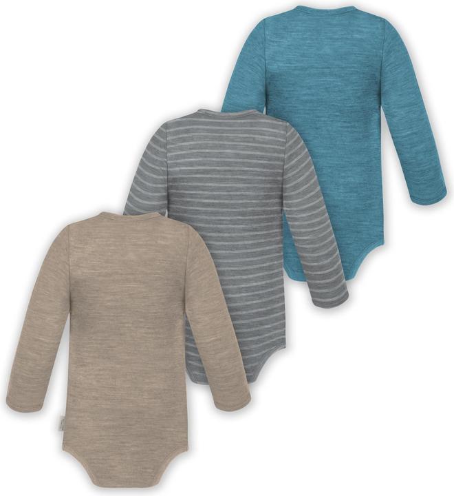 Immagine prodotto Normani Confezione da 3 pezzi di body a maniche lunghe in merino per bambino e bambina - 9355 (74)