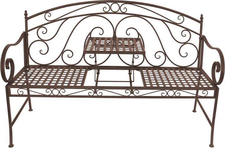 Produktbild Garden Pleasure Gartenbank Perpignan braun mit klappbarem Tisch