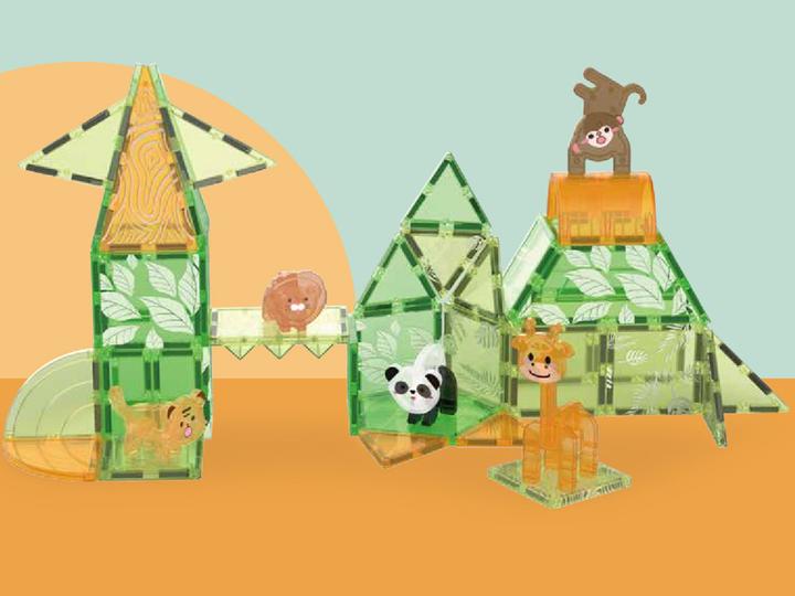 Actual product image VR Shinecon Magnetic construction kit, 50-piece set - Jungle Green