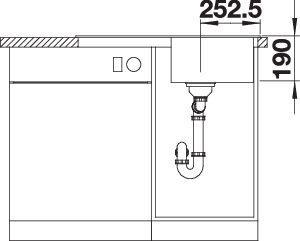 Actual product image Blanco Legra 45 S (Top-mounted sink, 78 cm, 50 cm)