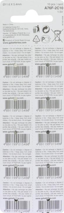 Immagine prodotto GP Batteries Alkaline Cell (10 pz., LR44, 105 mAh)