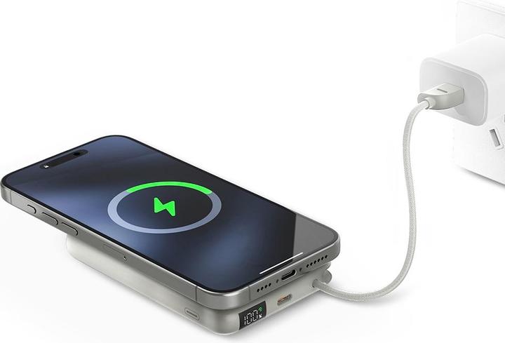 Produktbild Energea PowerBank Bazic Fusion Mag 10000mAh MagSafe Cable USB-C grey