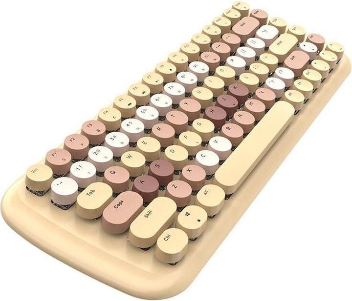 Immagine prodotto Mofii Tastiera meccanica senza fili con Bluetooth ROMI 2.4G (marrone) (DE, Cablato)