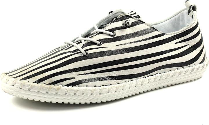 Produktbild Lunar Leinenschuhe St Ives Zebramuster Leder (40)