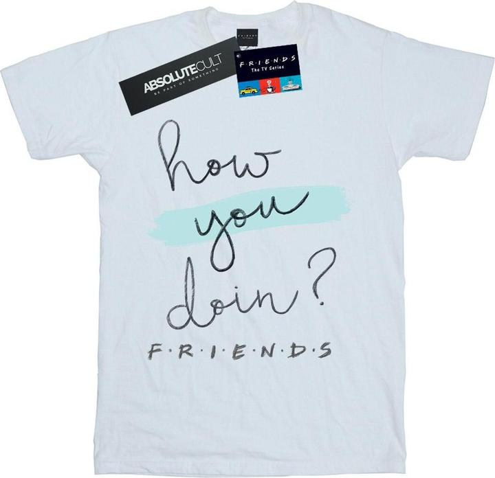 Actual product image Friends Girls How You Doin? Handwriting Cotton T-Shirt (140, 146)