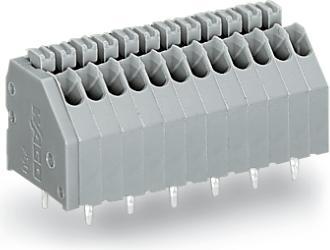 Actual product image Wago Wire-to-board terminal block, push-through mounting, 2.5mm pitch, 45 °, spring-loaded terminal, 4