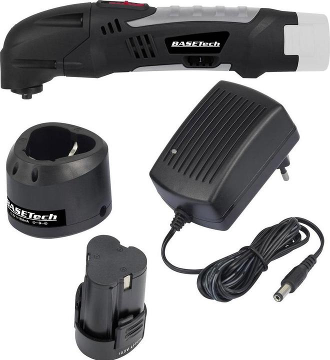 Actual product image Basetech 1664134+1493004+1761445 Battery multifunctional tool incl. battery, incl. charger 3 pieces 10.8 V