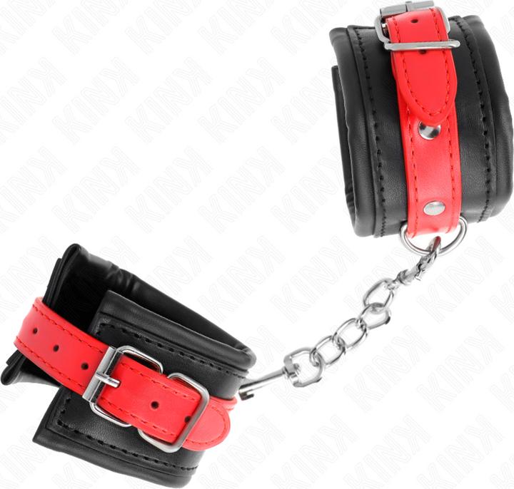Produktbild Kink Handgelenkfesseln Schwarz Mit Rotem Gãoertel Verstellbar 17-28 cm X 6 cm