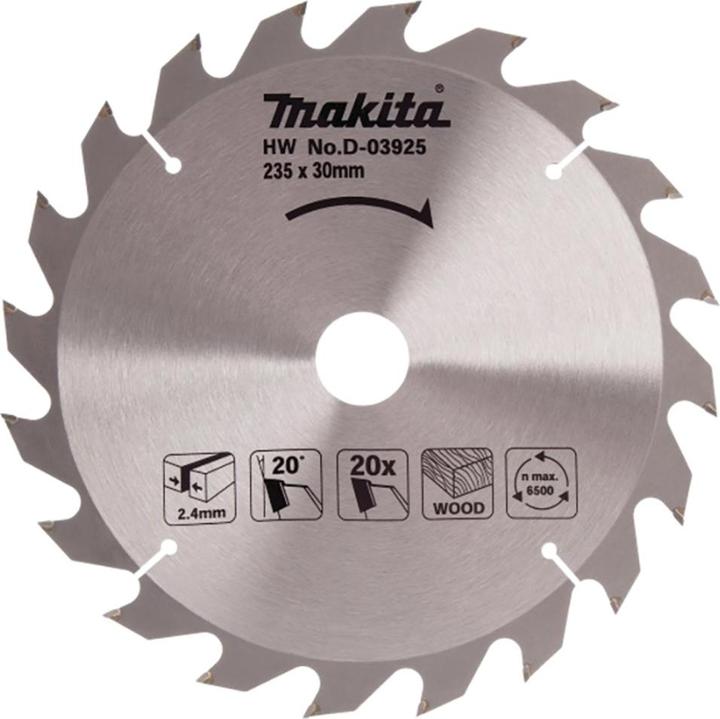 Produktbild Makita D-03925 Hartmetallsäge 235 x 2,4 x 30 mm 20° T20 Standardholz