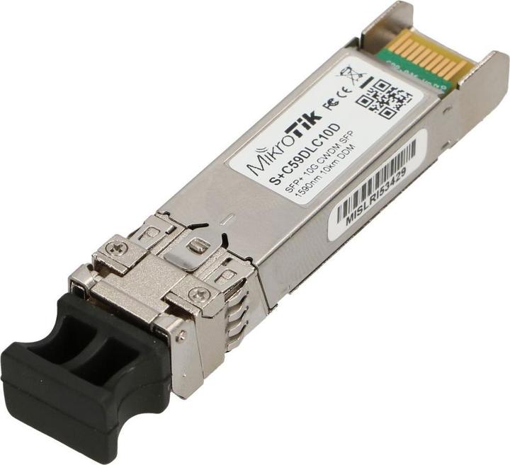 Immagine prodotto MikroTik S+C59DLC10D - Fibra ottica - 10000 Mbit/s - SFP+ - LC - CWDM - 10000 m