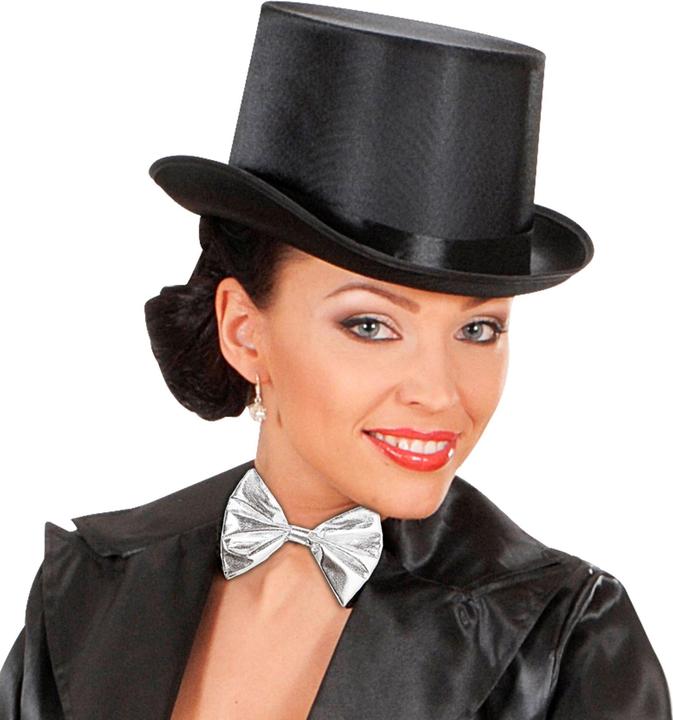 Actual product image Widmann Metallic silver bow tie