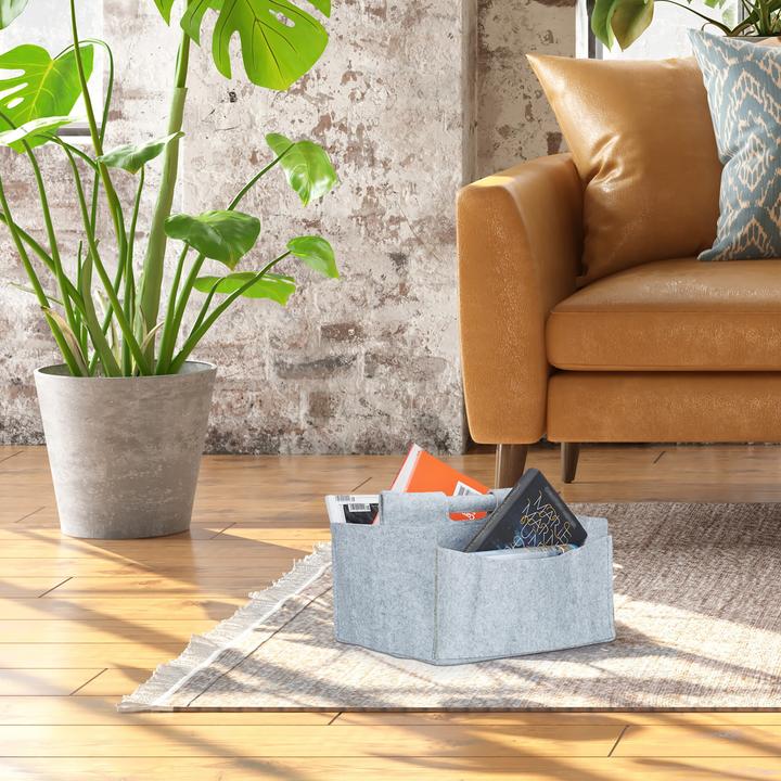 Actual product image Relaxdays Felt Newspaper Basket (32 x 28 x 24 cm)