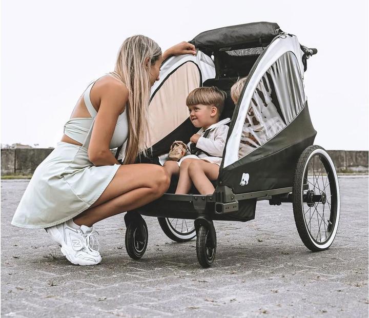 Immagine prodotto Deryan 3in1 Fahrradanhänger für 2 Kinder