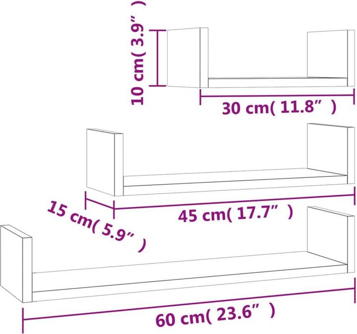 Produktbild VidaXL Venyamin (60 x 15 x 10 cm)