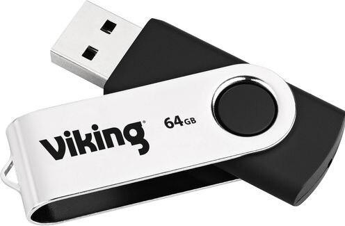Produktbild Viking USB-Stick Ativa ODF1083095 64 GB Schwarz, Silber (64 GB, USB 2.0)