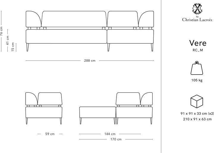 Actual product image CXL by Christian Lacroix Vere (Corner sofa)