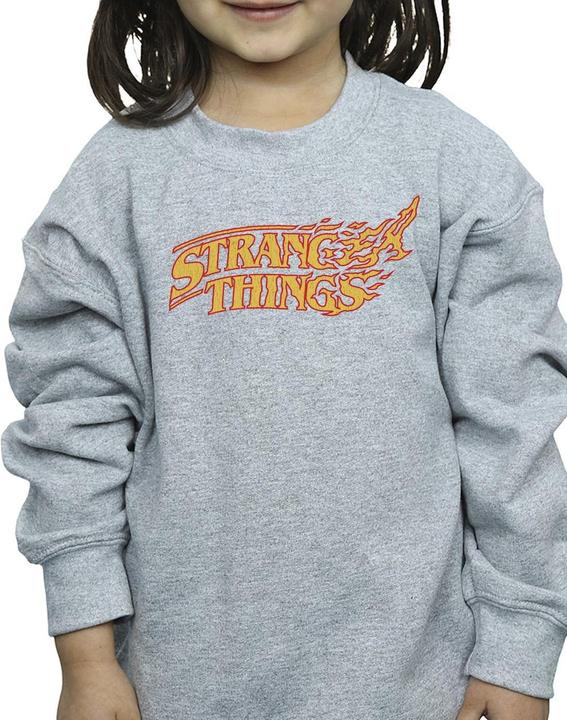 Actual product image Netflix Girls Stranger Things Logo Breaking Sweatshirt (140, 146)