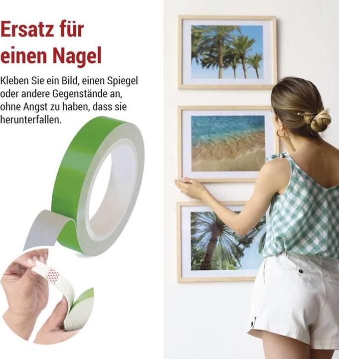 Produktbild Emos Doppelseitiges Schaumklebeband 20 mm / 3 m, grün (20 mm)