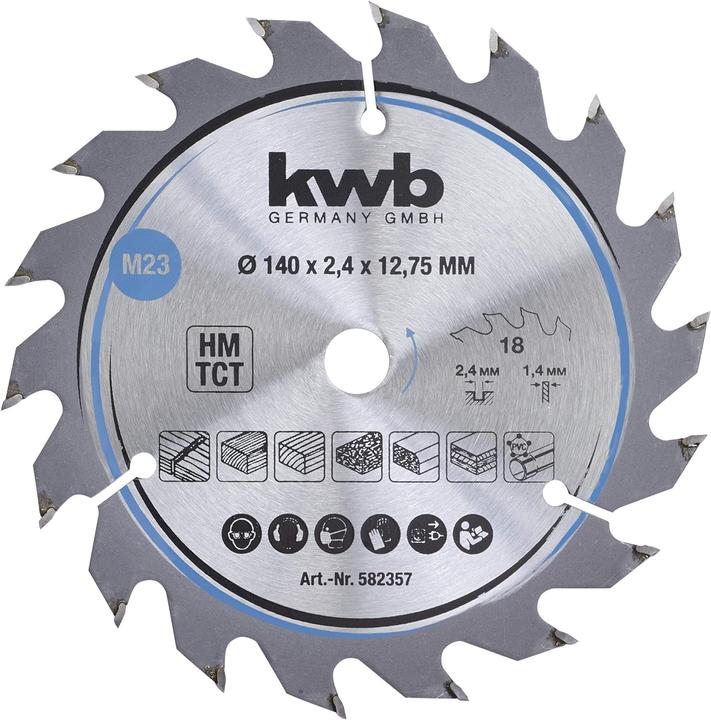 Image du produit kwb Lame de scie circulaire HM Mittel Ø 140x12,75 Z18