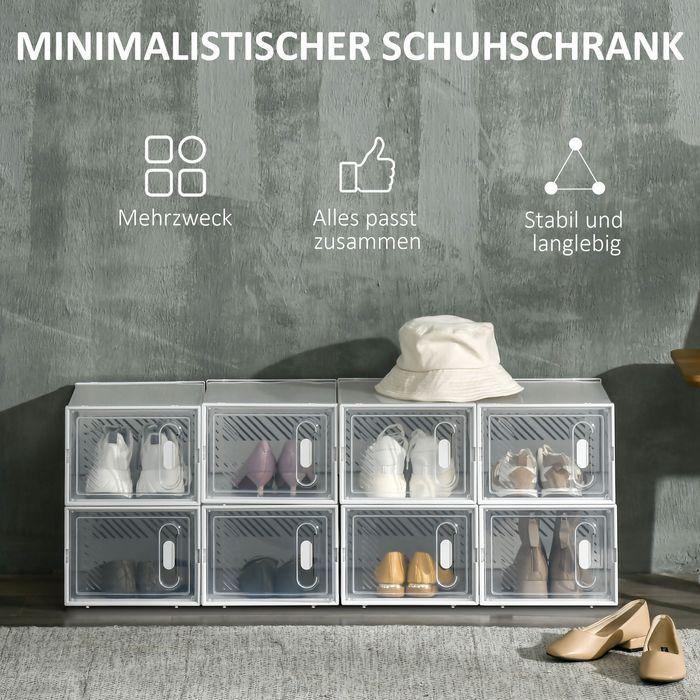 Produktbild Swisshandel24 Schuhschrank DIY Steckregal mit 8 Fächern rechteckiges Schuhablage Aufbewahrungsregal mit Lüftungsöf