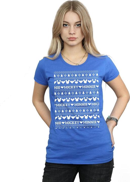 Produktbild Disney Mickey And Minnie Christmas Fair Isle TShirt (L)