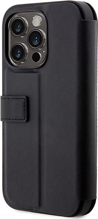Produktbild BMW Etui BMBKP14L22RVSK iPhone 14 Pro 6,1" czarny/black bookcase Leather Stamp Blue Lines (Apple iPhone 14 Pro)